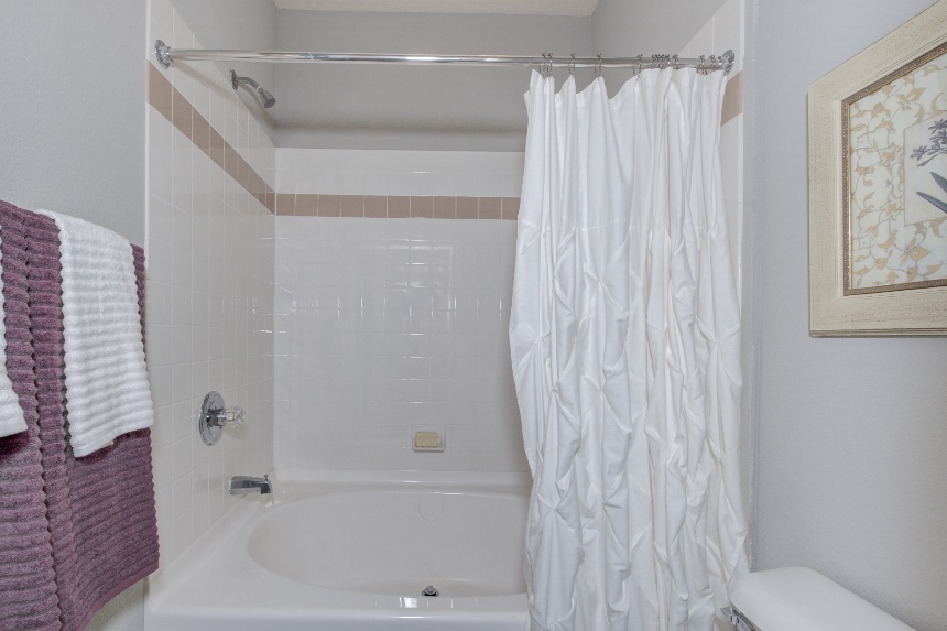 Master bedroom in Greenwood apartments.