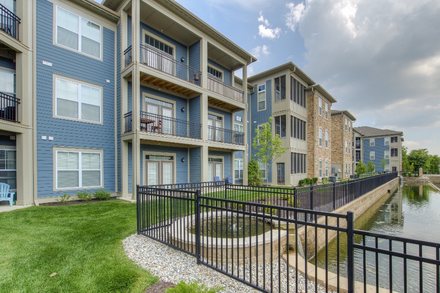 Exterior view of a Greenwood apartment community.