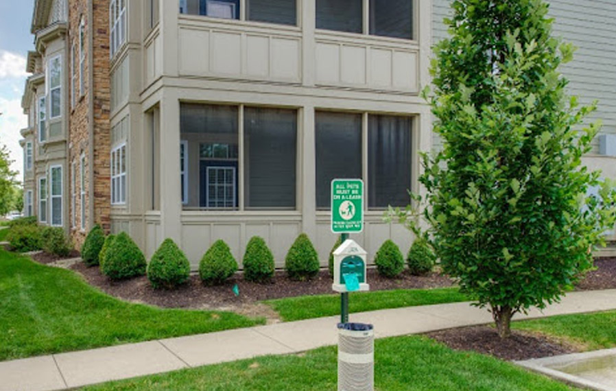 Dog park at Greenwood apartments.