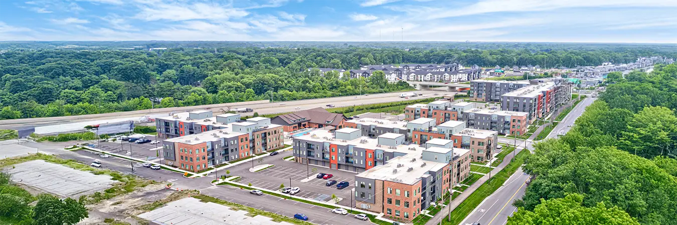 A birdeye view of The Edge apartments